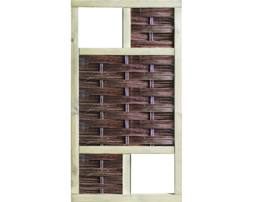 Teilelement, Weidengeflechtzaun Labo-3D 94 x 180 cm braun Sichtschutzelement aus Holz und Weide
