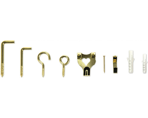 Sortiment an Aufhängevorrichtungen für Bilder und Spiegel