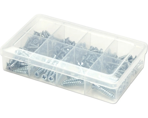 Boîte d''assortiment avec différentes vis