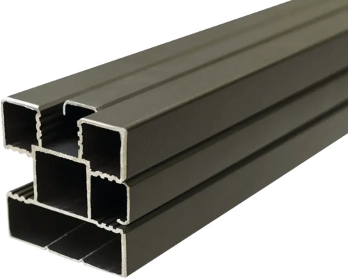 Poteau en alu Ecosteck avec embouts pour poteau 6,8 x 6,8 x 180 cm anthracite Tubes rectangulaires en aluminium empilés