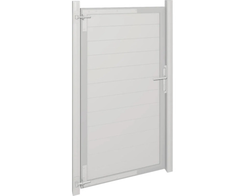 Gartentür aus Aluminium mit horizontalen Lamellen