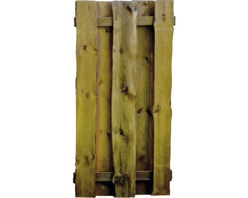 Élément partiel Seeland 90 x 180 cm traité en autoclave par imprégnation marron Panneau de clôture en bois avec structure de bois naturelle