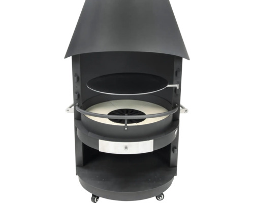 Four à pizza avec espace de rangement et roulettes