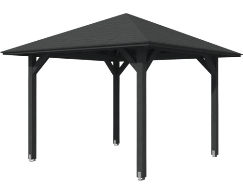 Pavillon de jardin carré en bois avec toit pointu