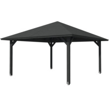 Pavillon avec cadre en bois et toit