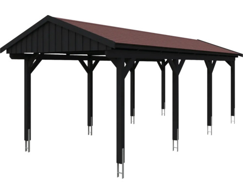 Carport en bois avec toit