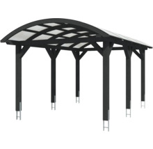 Carport en bois avec toit en polycarbonate