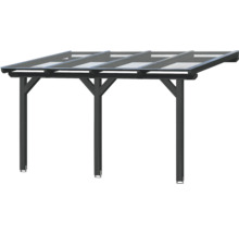 Überdachung aus Aluminium und Kunststoff