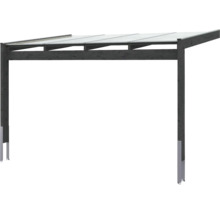 Carport en bois avec toit en polycarbonate pour l''extérieur