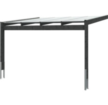Carport aus Holz mit durchsichtigem Dach