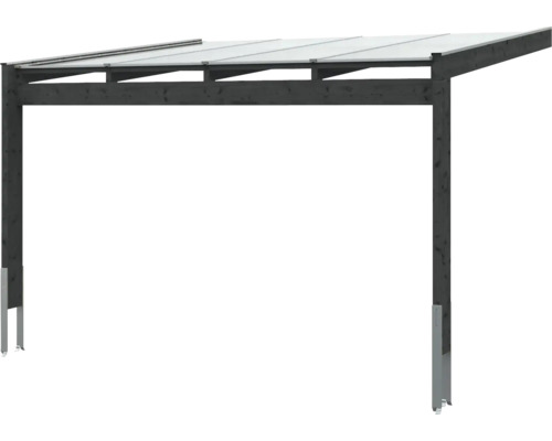 Carport en bois avec toit transparent