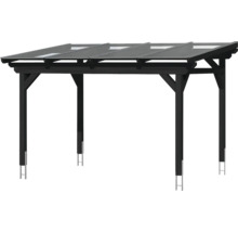 Holzcarport mit Flachdach und sechs Pfosten