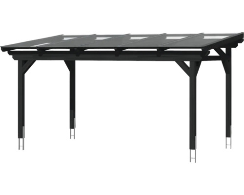 Carport en bois avec toit plat pour l''extérieur