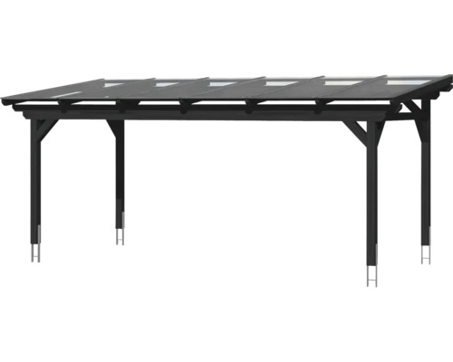 Carport en bois avec toit plat pour l''extérieur