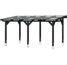 Carport en bois avec toit transparent