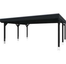 Holzcarport mit Flachdach und Stützpfosten