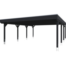 Carport mit Flachdach und rechteckigen Stützpfosten