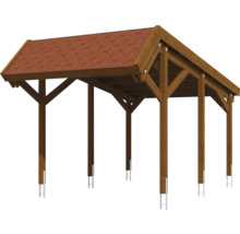 Holzcarport mit Satteldach