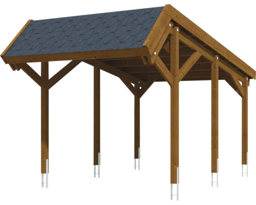 Carport en bois avec toit