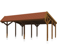 Carport en bois avec toit