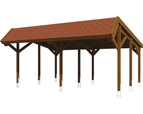 Carport en bois avec toit