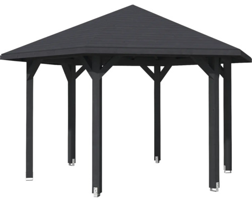 Pavillon de jardin en bois avec toit hexagonal
