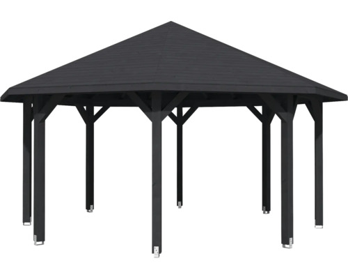 Pavillon avec toit et huit poteaux