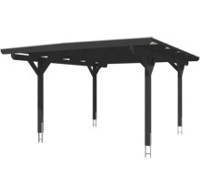 Carport aus Holz mit Pfosten und Dach