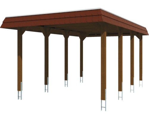 Carport en bois avec toit