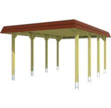 Holzcarport mit Ziegeldach