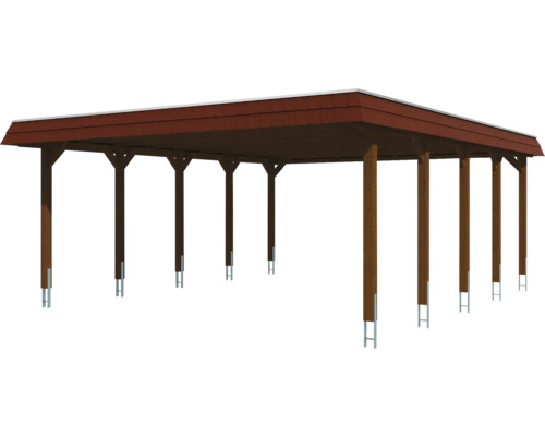 Carport en bois avec toit