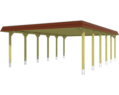 Carport en bois avec toit