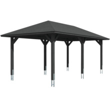 Pavillon mit Holzrahmen und Dach