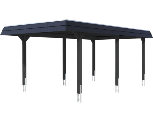 Abri de voiture avec huit supports pour couvrir les véhicules