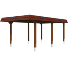 Holz Carport mit Ziegeldach