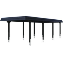 Carport mit sechs Pfosten und Dach
