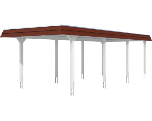 Carport en bois avec bardeau bitumé