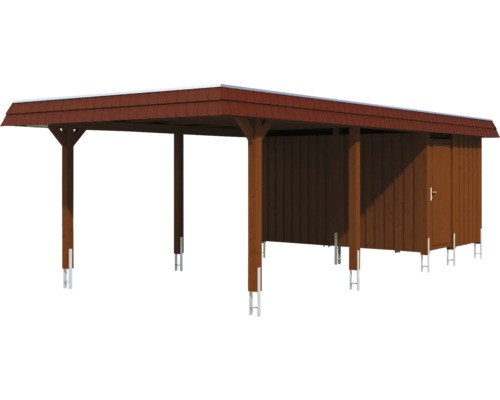 Carport en bois avec remise