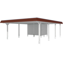 Carport avec local de rangement pour le jardin