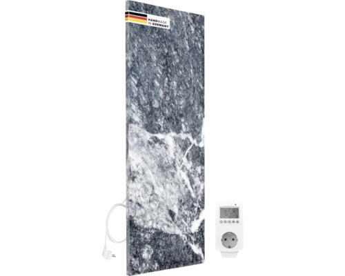 Chauffage infrarouge en pierre naturelle Marwona Shadow Grey Smart 100x40 cm 800 watts avec thermostat WIFI Smart Home