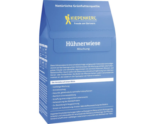 Kiepenkerl Hühnerwiese Mischung, natürliche Grünfutterquelle für Hühner