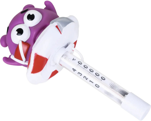 Thermomètre de piscine avec figurine de poisson violette pour la mesure de la température