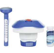 Poolpflege Set mit Thermometer, Dosierschwimmer und Teststreifen