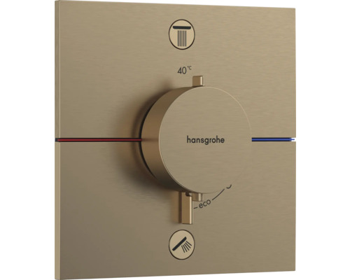 hansgrohe Unterputz Thermostat Dusche SHOWERSELECT COMFORT E brushed bronze gebürstet ohne Unterputzgrundkörper 15572140 Hansgrohe Fertigset für Thermostat Unterputzarmatur mit Umstellung