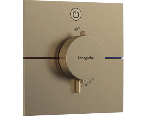 Thermostat de douche encastré hansgrohe SHOWERSELECT COMFORT E brushed bronze brossé sans corps de base encastré 15571140 Hansgrohe Set de finition pour mitigeur thermostatique encastré