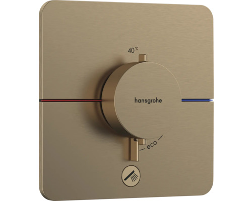 hansgrohe Unterputz Thermostat Dusche SHOWERSELECT COMFORT Q brushed bronze gebürstet ohne Unterputzgrundkörper 15589140 Hansgrohe Thermostatarmatur mit Temperaturbegrenzung und Eco-Funktion