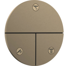 Plaque de commande circulaire pour sanitaires avec symboles de douche