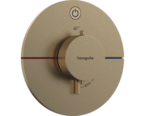 Thermostat de douche encastré hansgrohe ShowerSelect Comfort S brushed bronze brossé 15553140 sans corps de base à encastrer