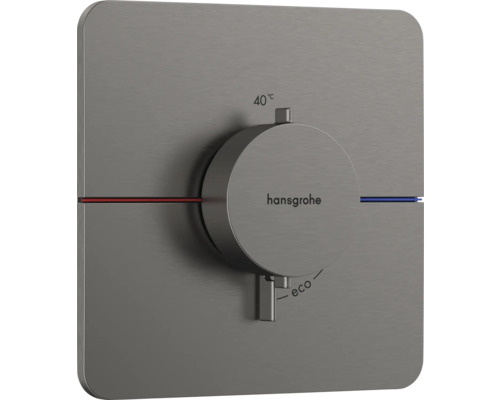 Thermostat de douche encastré hansgrohe SHOWERSELECT COMFORT Q brushed black chrome brossé sans corps de base encastré 15588340 Logo Hansgrohe Robinet de douche avec régulateur de température