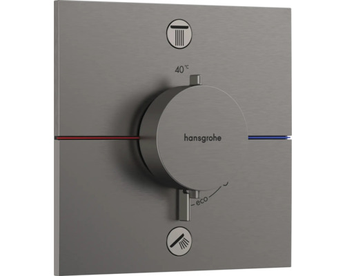 hansgrohe Unterputz Thermostat Dusche SHOWERSELECT COMFORT E brushed black chrom gebürstet ohne Unterputzgrundkörper 15572340 Hansgrohe Unterputz Thermostatarmatur für Dusche